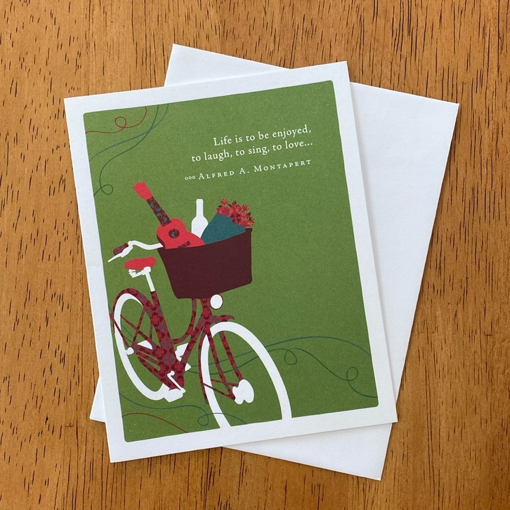 Compendium Positively Green Birthday Card and Envelope